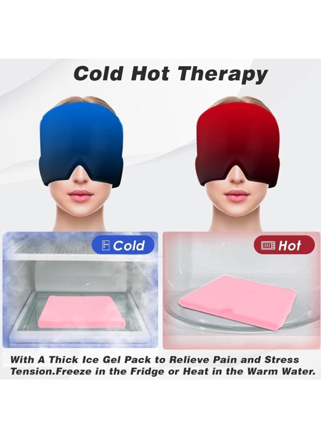 Migraine Headache Relief Cap, Hot & Cold Therapy Hat, Migraine Relief Cap, Cool Gel Head Wrap Migraine Cap, Hangover Hat, Headache Ice Pack Mask, Cold Compress Tension Stress Migraine Relief Products - Image 4